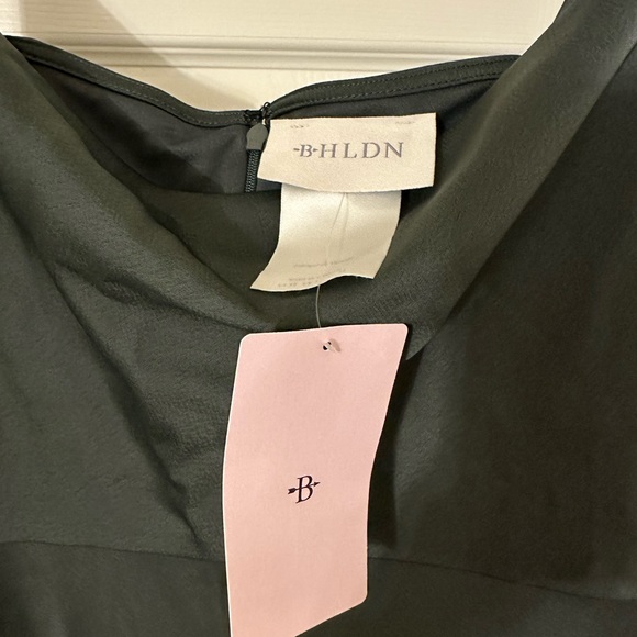 Cali Satin Cowl Neck MIDI Slip Dress Moss - Picture 2 of 4